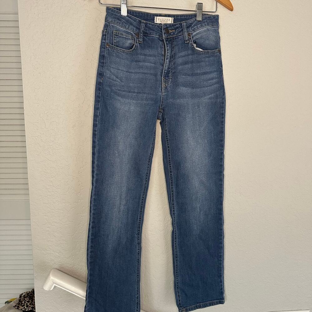 Harper High Rise Straight Jeans Size 26 Rise 10" Y2K Francesca's